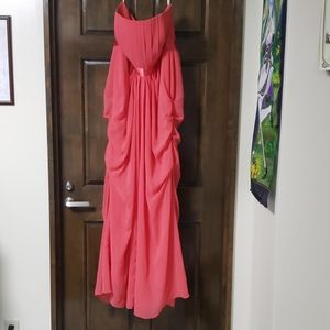 Salmon pink David's bridal dress